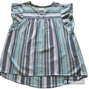 Knox Rose casual blouse, size Medium, Spring Summer, rayon and cotton fabric